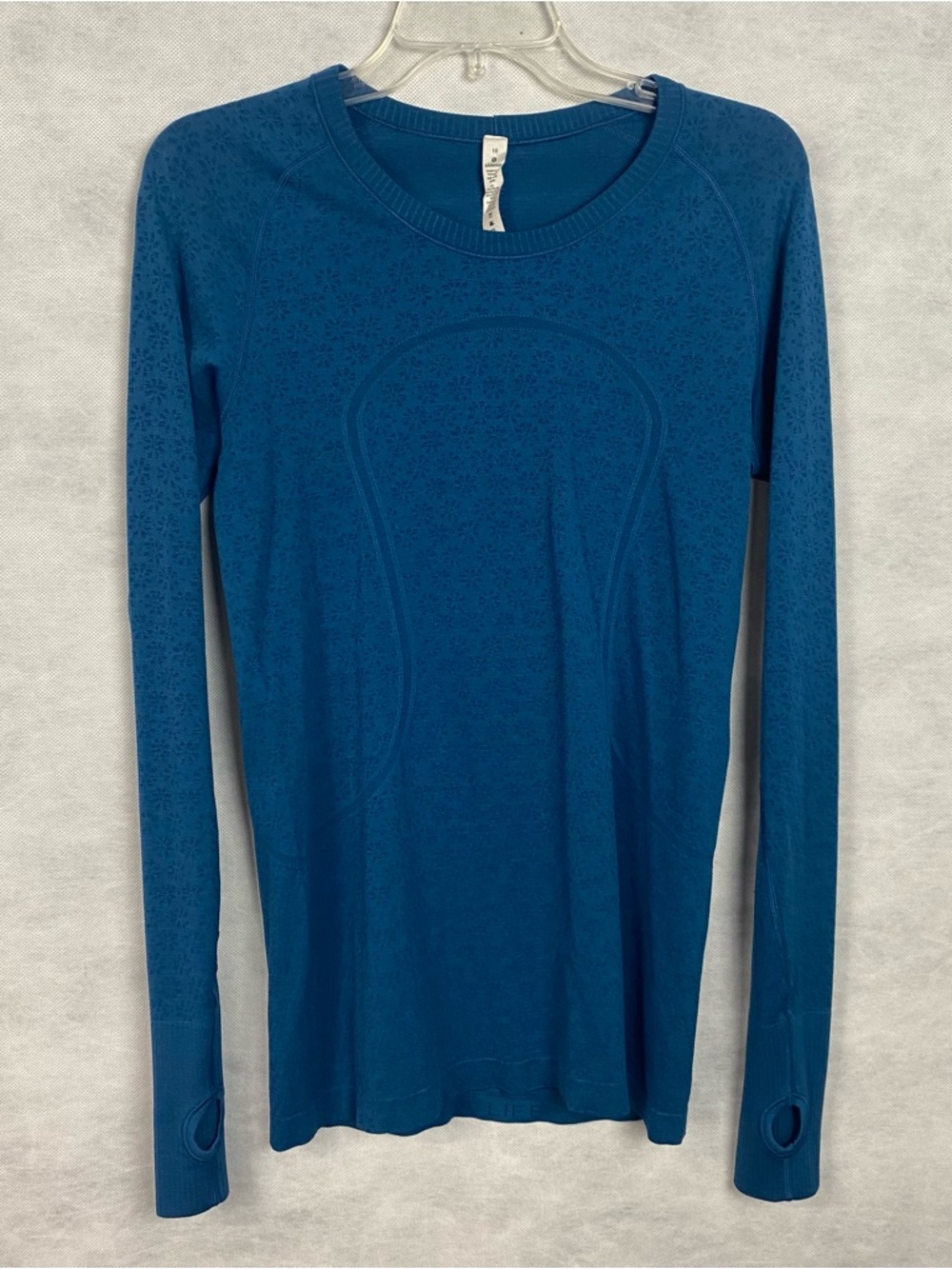 Lululemon Swiftly Tech Shirt Women's 10 Blue Long Sleeve Crew Run Gym Activewear